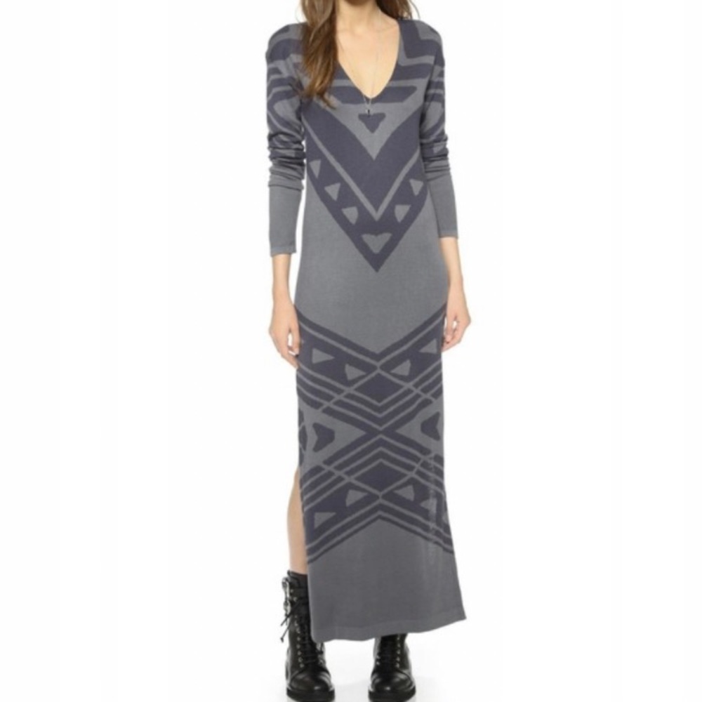 Free people Aztec print maxi dress size small